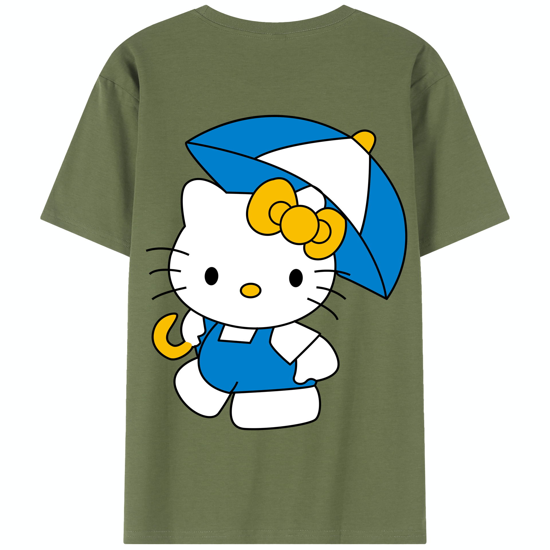 （画像用） Hello Kitty ハローキティ 綿100％半袖Tシャツ（背面プリント）